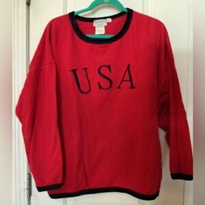 Red USA Sweatshirt Size Large